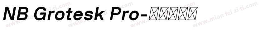 NB Grotesk Pro字体转换